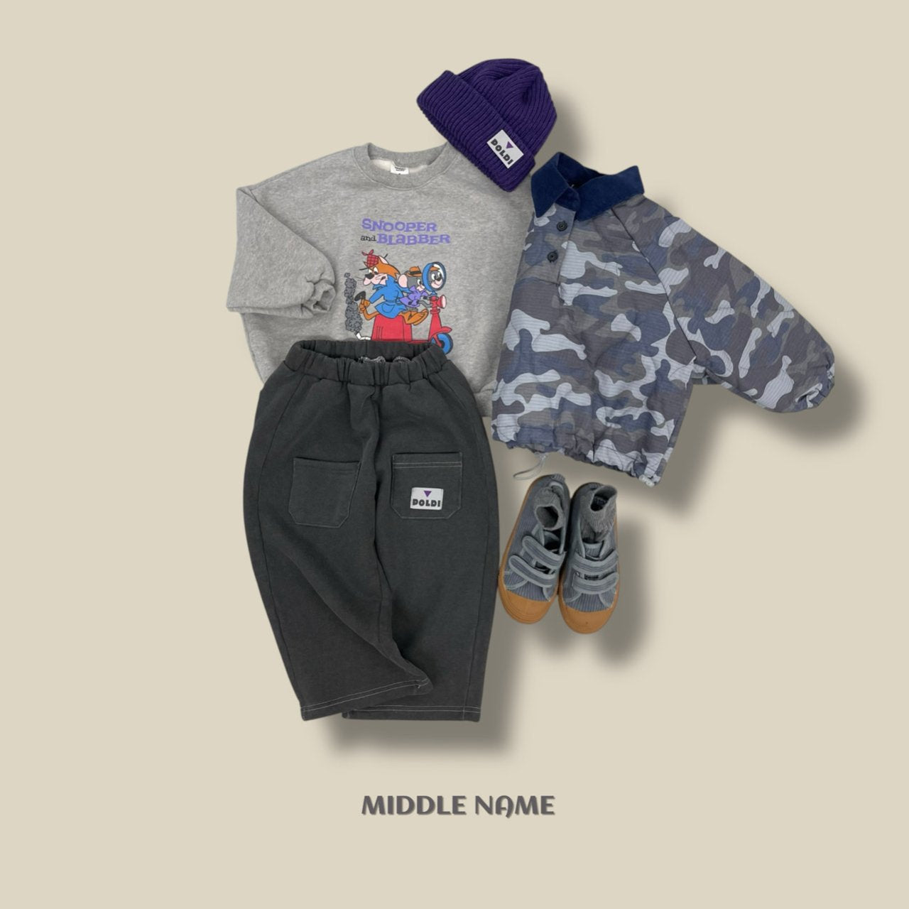 【予約】camouflagey bonding T  / middle name (S-JM)