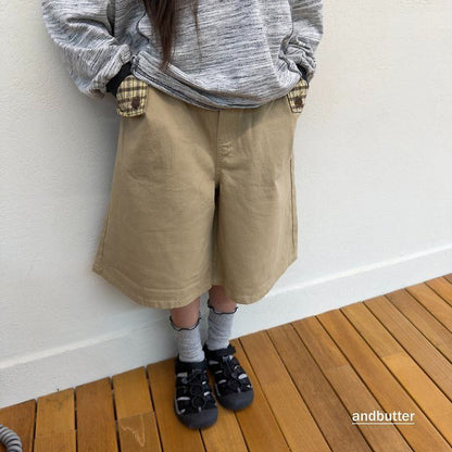 【予約】Hidden Check Bermuda Pants / andbutter(S-JM)