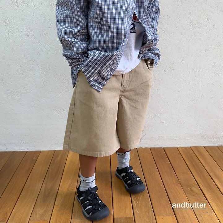 【予約】Hidden Check Bermuda Pants / andbutter(S-JM)