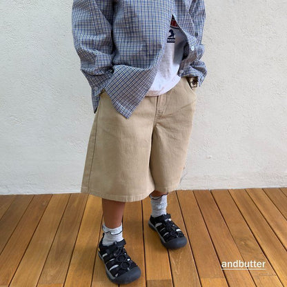 【予約】Hidden Check Bermuda Pants / andbutter(S-JM)