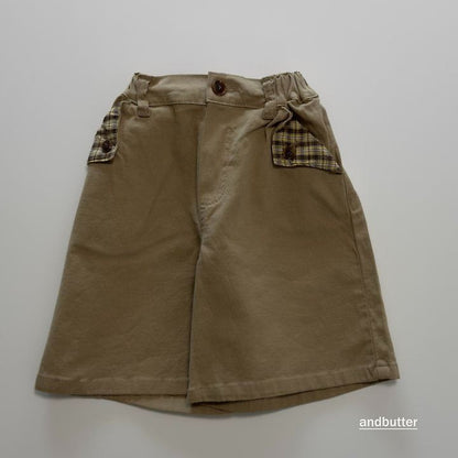 【予約】Hidden Check Bermuda Pants / andbutter(S-JM)