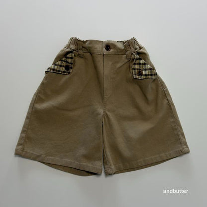 【予約】Hidden Check Bermuda Pants / andbutter(S-JM)