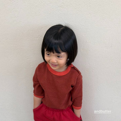 【予約】Snap 3/4  T-Shirt / andbutter(S-JM)