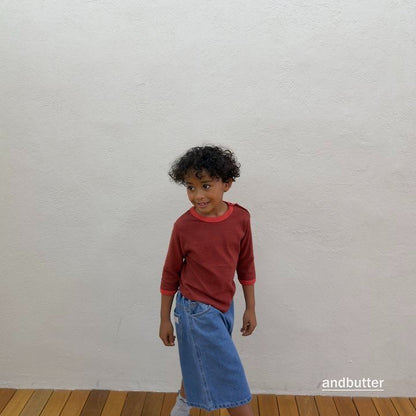 【予約】Snap 3/4  T-Shirt / andbutter(S-JM)