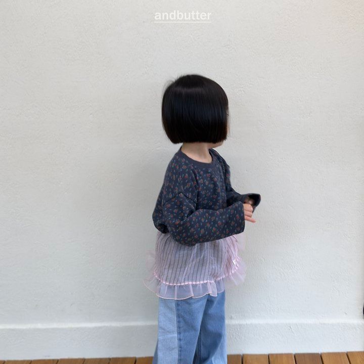 【予約】Cozy Flower T-Shirt / andbutter(S-JM)