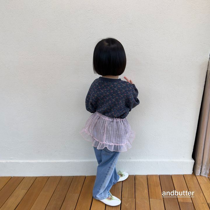【予約】Cozy Flower T-Shirt / andbutter(S-JM)