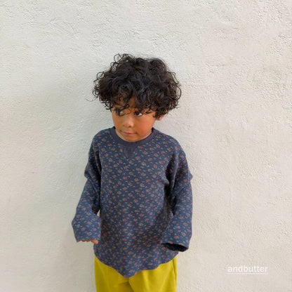 【予約】Cozy Flower T-Shirt / andbutter(S-JM)
