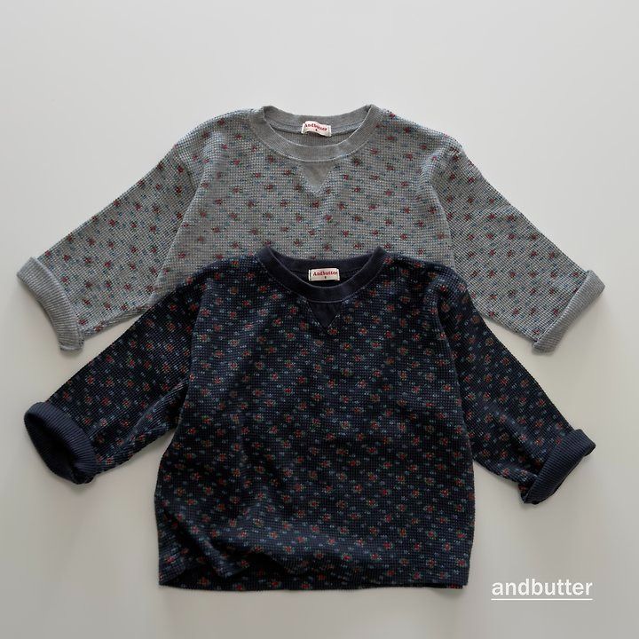 【予約】Cozy Flower T-Shirt / andbutter(S-JM)