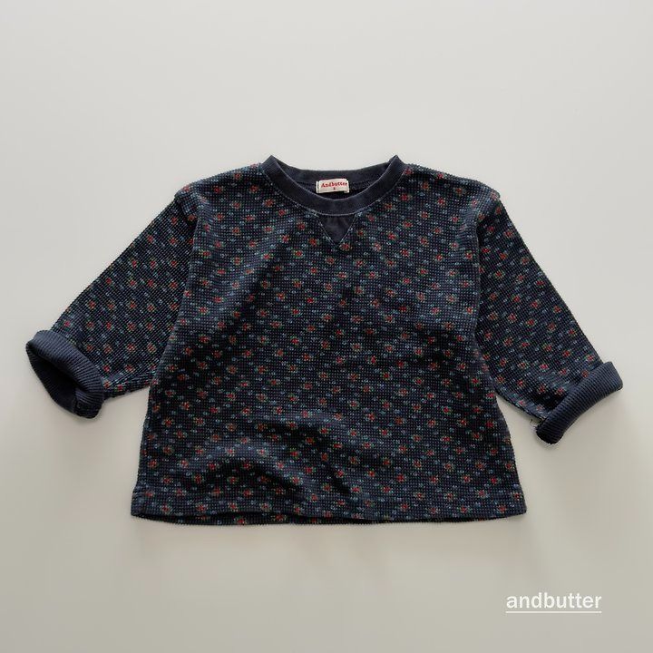 【予約】Cozy Flower T-Shirt / andbutter(S-JM)