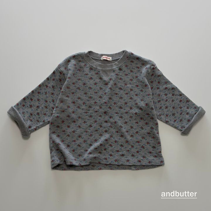 【予約】Cozy Flower T-Shirt / andbutter(S-JM)