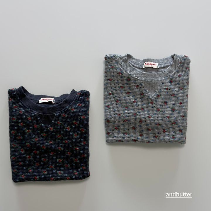 【予約】Cozy Flower T-Shirt / andbutter(S-JM)