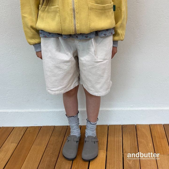 【予約】Heart Pocket Corduroy Shorts / andbutter(S-JM)