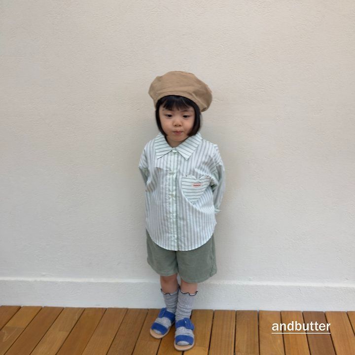 【予約】Heart Pocket Corduroy Shorts / andbutter(S-JM)