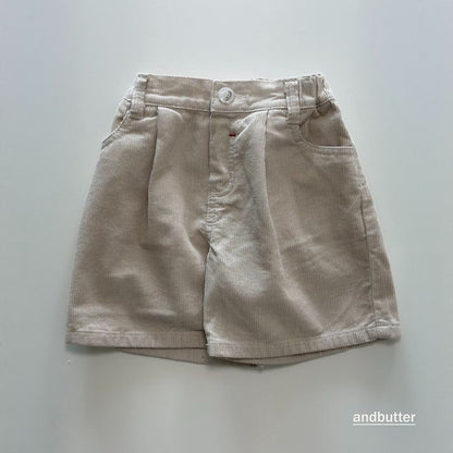 【予約】Heart Pocket Corduroy Shorts / andbutter(S-JM)