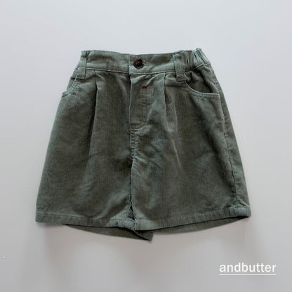 【予約】Heart Pocket Corduroy Shorts / andbutter(S-JM)