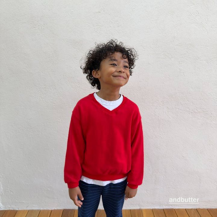 【予約】Soft V-Neck MTM / andbutter(S-JM)