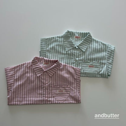 【予約】Macaron Heart Shirt / andbutter(S-JM)