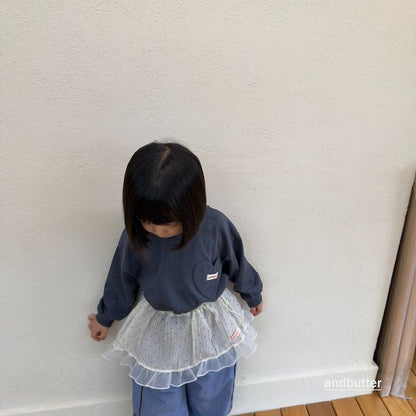 【予約】Wrinkle Dot Layered Skirt / andbutter