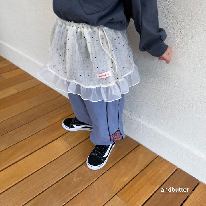 【予約】Wrinkle Dot Layered Skirt / andbutter