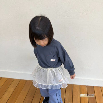 【予約】Wrinkle Dot Layered Skirt / andbutter