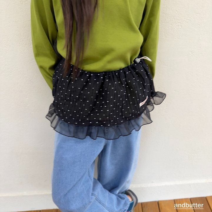 【予約】Wrinkle Dot Layered Skirt / andbutter