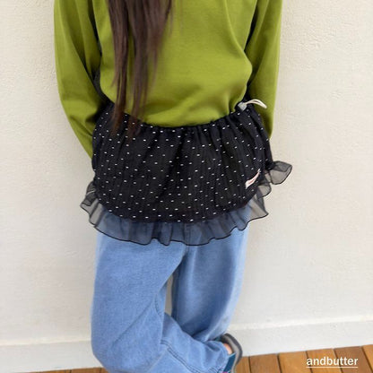 【予約】Wrinkle Dot Layered Skirt / andbutter