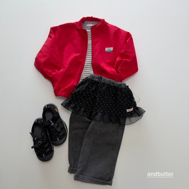 【予約】Wrinkle Dot Layered Skirt / andbutter