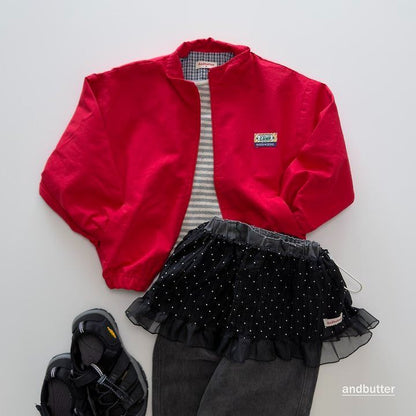 【予約】Wrinkle Dot Layered Skirt / andbutter