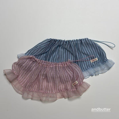 【予約】String Stripe Skirt / andbutter