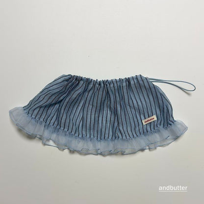 【予約】String Stripe Skirt / andbutter