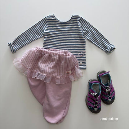 【予約】String Stripe Skirt / andbutter