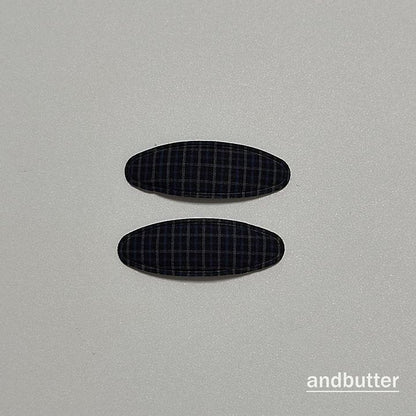 【予約】 Classic Check Hair Clips / andbutter