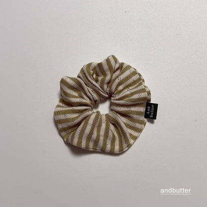 【予約】Tommy Stripe Scrunchie / andbutter
