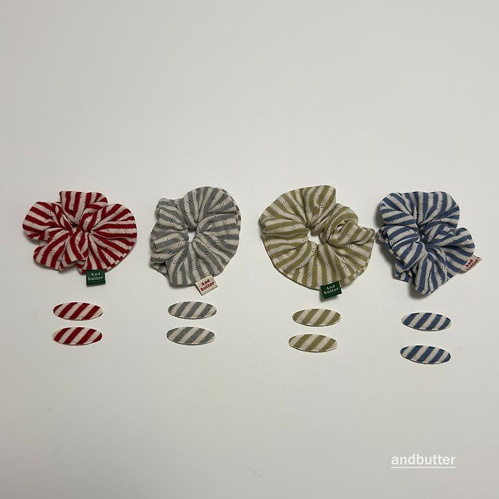 【予約】Tommy Stripe Scrunchie / andbutter