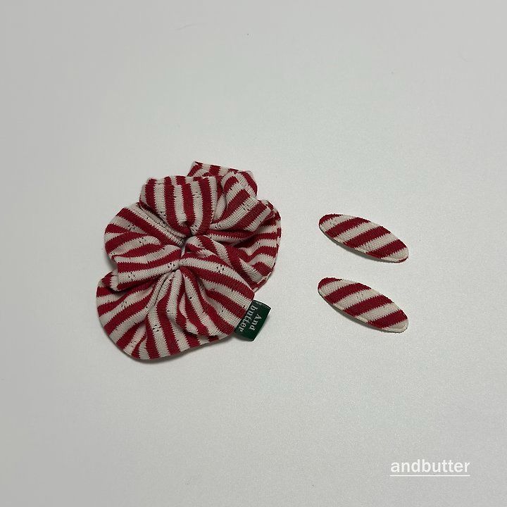【予約】Tommy Stripe Scrunchie / andbutter