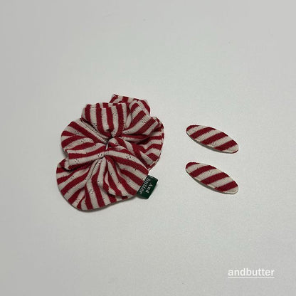 【予約】Tommy Stripe Scrunchie / andbutter
