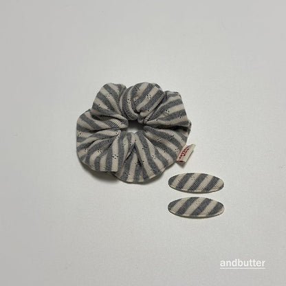 【予約】Tommy Stripe Scrunchie / andbutter