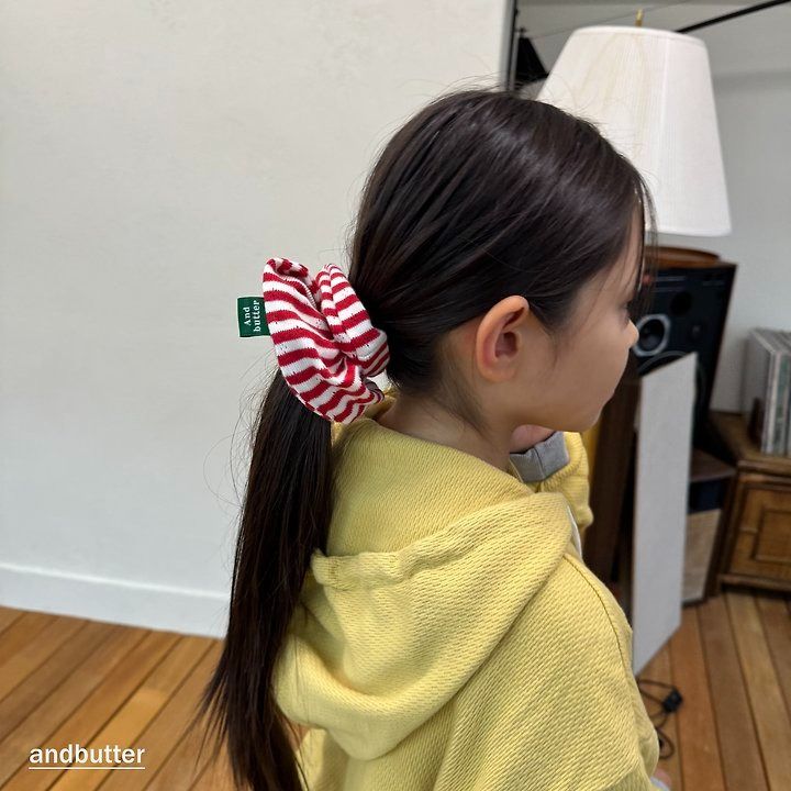 【予約】Tommy Stripe Scrunchie / andbutter