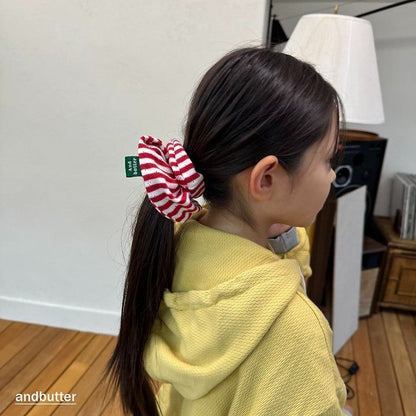 【予約】Tommy Stripe Scrunchie / andbutter
