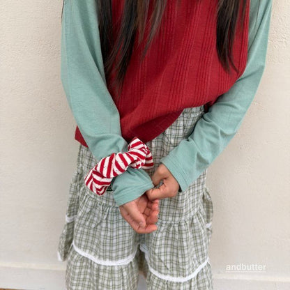 【予約】Tommy Stripe Scrunchie / andbutter