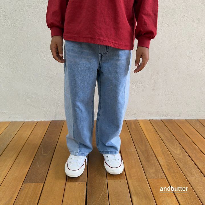 【予約】Curved  Denim Pants  / andbutter(S-JM)