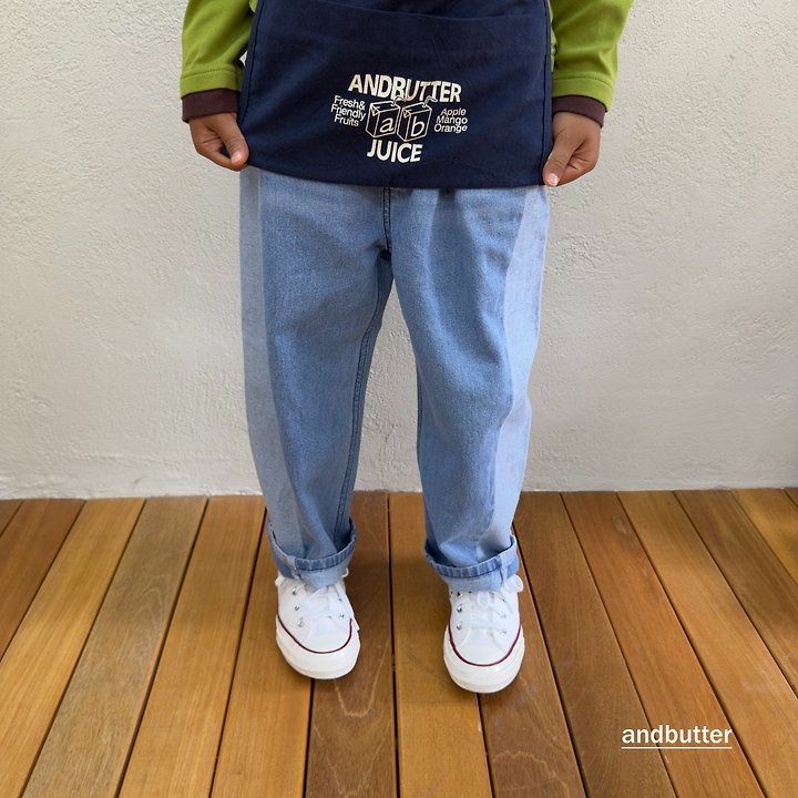 【予約】Curved  Denim Pants  / andbutter(S-JM)
