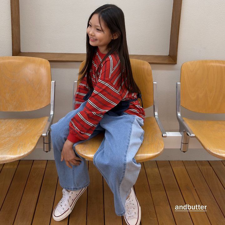 【予約】Curved  Denim Pants  / andbutter(S-JM)