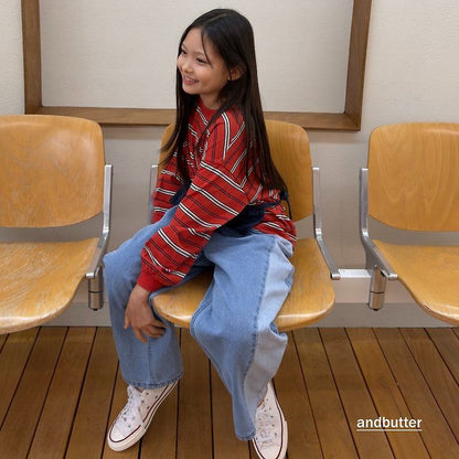 【予約】Curved  Denim Pants  / andbutter(S-JM)