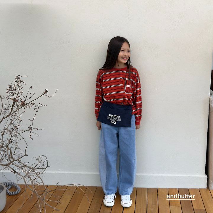 【予約】Curved  Denim Pants  / andbutter(S-JM)