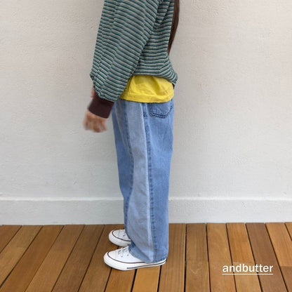 【予約】Curved  Denim Pants  / andbutter(S-JM)