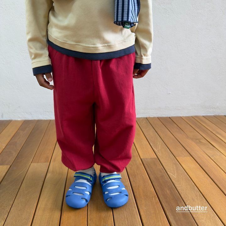 【予約】Rib  Jogger Pants  / andbutter(S-JM)