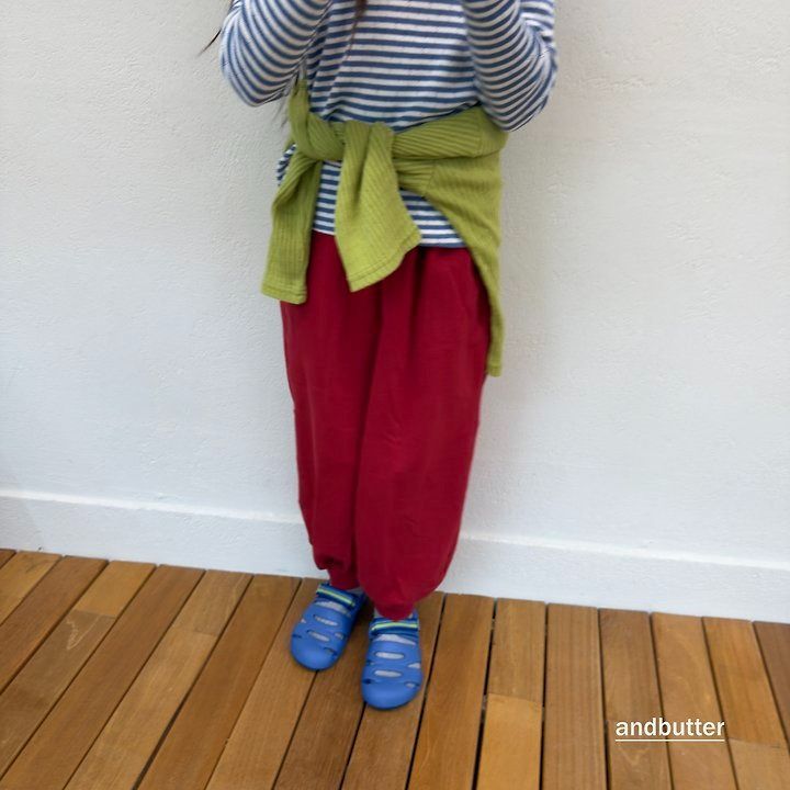 【予約】Rib  Jogger Pants  / andbutter(S-JM)
