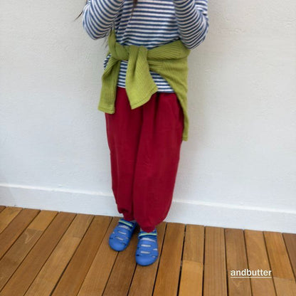 【予約】Rib  Jogger Pants  / andbutter(S-JM)