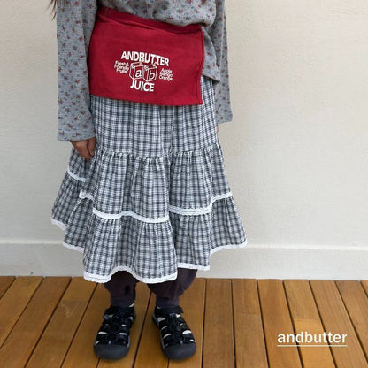 【予約】Check Tiered Skirt  / andbutter(S-JM)